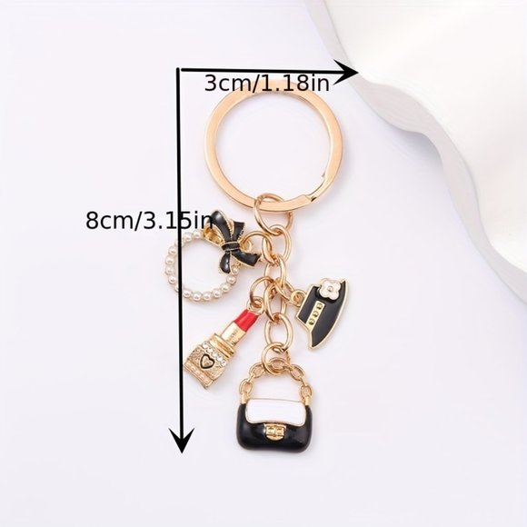 Mini Bag Lipstick Keychain Cute Fairy Core Key Ring Purse Bag Backpack - Picture 4 of 6